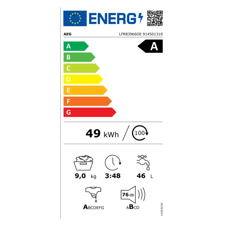 AEG mašina za pranje veša LFR83966OE