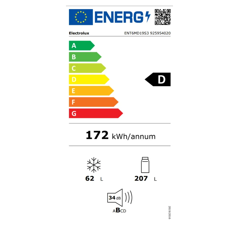Electrolux frižider ENT6MD19S3