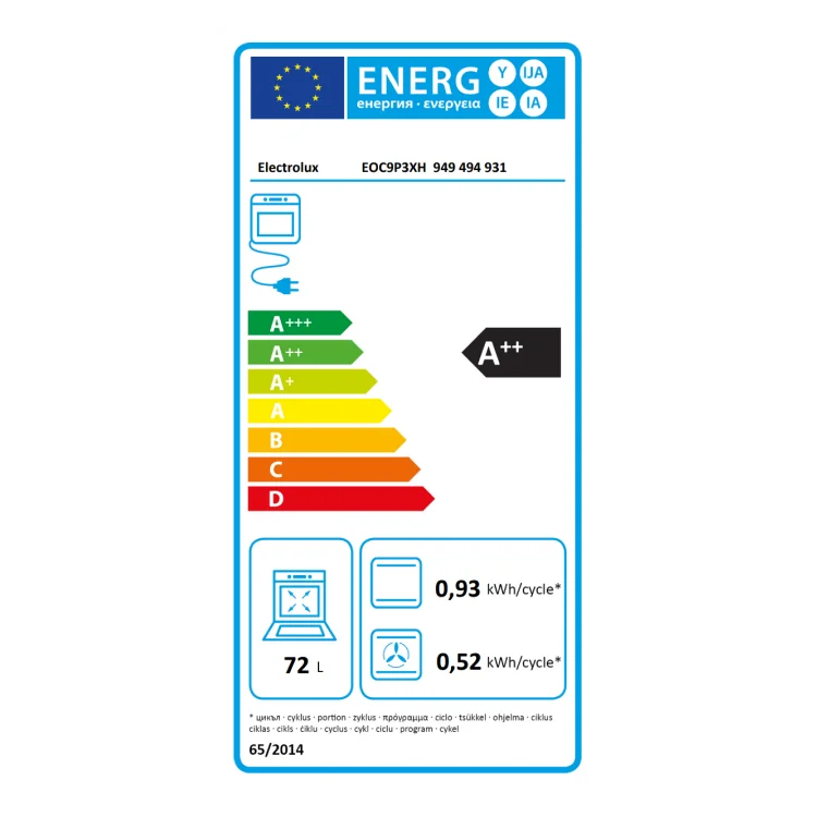 Electrolux rerna EOC9P3XH