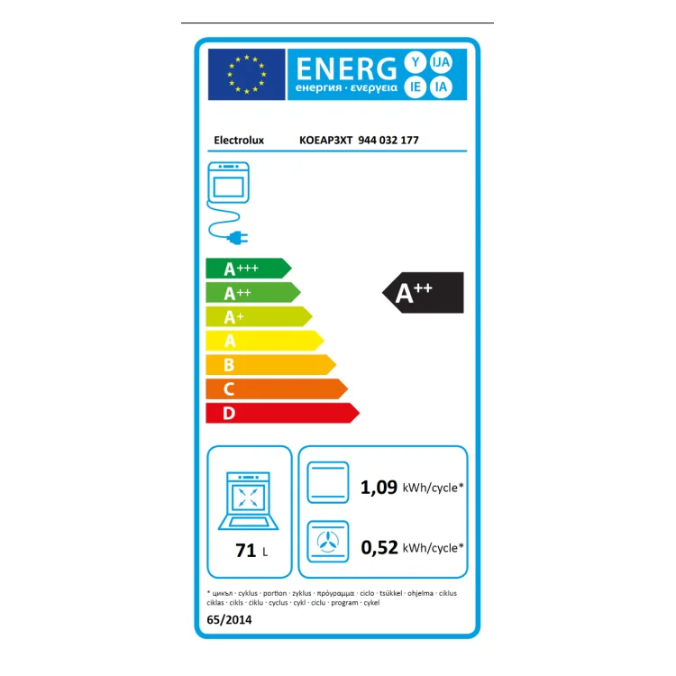 Electrolux rerna KOEAP3XT